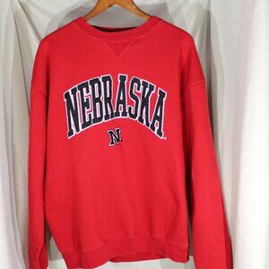 J America Sportswear Nebraska Cornhuskers Red Sweatshirt - Size L